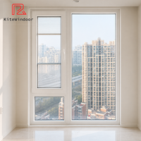 Ventana Abatible Vertical de PVC con Aislamiento Térmico, Fácil de Operar, Estilo Moderno para Cocina y Espacios de Vida Contemporáneos