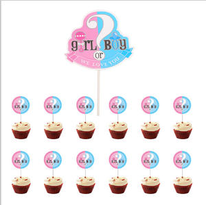 Decoración para Pastel con Signo <span class=keywords><strong>de</strong></span> Interrogación <span class=keywords><strong>de</strong></span> Papel Resistente para Revelación del Sexo del Bebé, Adorno para Pasteles Infantiles - Product Image 4