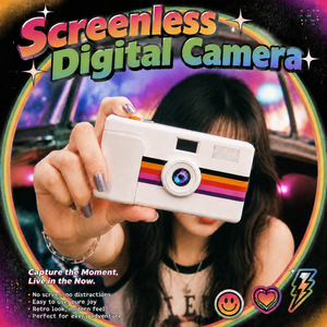 Appareil photo numérique sans écran à batterie amovible, style rétro exclusif, 20MP, pour une expérience photo film, idéal pour les fêtes et les rassemblements - Product Image 1