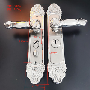 Serrure de porte mécanique en laiton massif 68 Center, design moderne, très vendue, antivol, poignée universelle, quincaillerie haut de gamme - Product Image 6