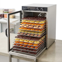 Elektrische 18-bakjes voedseldroger 1100W 0-48 uur timer 30-90°C 5 vooraf ingestelde modi slimme bediening SUS304 fruit kruiden groenten