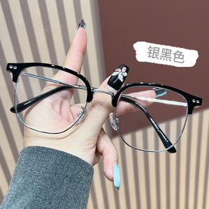 Nouvelles lunettes anti-lumière bleue pour femmes, monture ovale complète en métal TR, verres en résine, protection contre la lumière bleue, YC11211 - Product Image 2