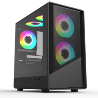 AntarcChill OEM ODM Computer Cases & Tower PC Cabinet Micro ATX PC Gaming Chassis Desktop PC Case With Tempered Glass Mesh Panel