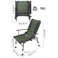 Chaise de pêche réglable personnalisée de haute qualité, chaise pliante en aluminium pour le camping en plein air