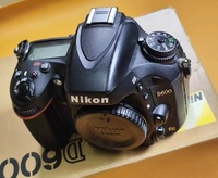 Appareil photo numérique plein format d'occasion D600 90% neuf 24MP Monture F