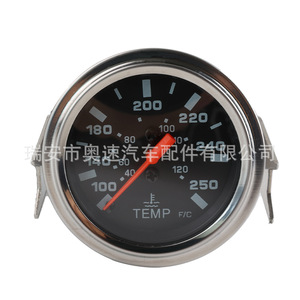 Jauge de température d'eau mécanique Auso-Racing 52 mm 12 V avec capteur pour tableau de bord de voiture - Product Image 2