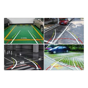Telecamera di retromarcia targa quadrata con linee guida dinamiche che seguono lo sterzo della tua auto-auto e moto/ - Product Image 5