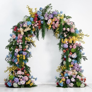 Arco floral minimalista para bodas sencillas, decoración de fondo moderna y discreta para fiestas y eventos. - Product Image 5