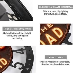 Orologio rotondo in ferro da 25 cm disegnato come <span class=keywords><strong>Pac</strong></span>-<span class=keywords><strong>Man</strong></span> e Ghosts - Product Image 4