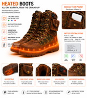Bottes chauffantes à batterie rechargeable imperméables, chaussures chauffantes électriques pour le travail en plein air en hiver, chasse, équipement tactique, chaussures