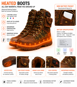 <span class=keywords><strong>Botas</strong></span> Calefactables con Batería Recargable <span class=keywords><strong>Impermeables</strong></span>, Zapatos con Calefacción Eléctrica para Invierno, Trabajo al Aire Libre, <span class=keywords><strong>Caza</strong></span>, Equipo Táctico, Calzado - Product Image 2