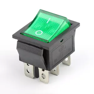 KCD4-201 Công Tắc Rocker Nhẹ 31X25Mm 250V 6A 6 Chân Công Tắc Rocker <span class=keywords><strong>Dpdt</strong></span> KCD4 T85 Có Đèn Led - Product Image 4