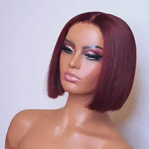 Wear Go Glueless Short Bob Perruques 4x4 HD Lace Closure Bob Perruque Body Wave 180% Denisity Body Wave Lace Front Perruques Cheveux Humains