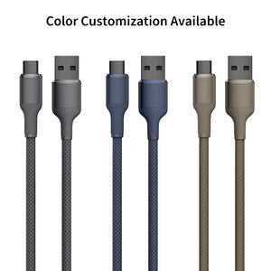 Câble de charge rapide Type C 100W pour <span class=keywords><strong>Android</strong></span> <span class=keywords><strong>iPhone</strong></span> 15-17, tressé 48 brins, plaqué bronze, OEM - Product Image 1