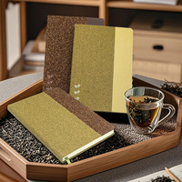 Coffret Cadeau Stylo et Carnet A5 Rigide Personnalisé avec Logo, en Fibre de Thé Recyclée Écologique, Sérigraphié – Idéal pour Événements d'Entreprise
