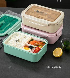 Lonchera Portátil de Doble Capa sin BPA Syh661 al por Mayor, Lonchera Bento para Oficina y Escuela con Cuchara y Tenedor, Contenedor de Almacenamiento para Niños - Product Image 2