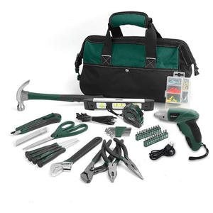 Kit d'outils ménagers Hi-Spec de 125 pièces avec tournevis électrique et batterie lithium rechargeable pour réparations domestiques et bricolage - Product Image 1