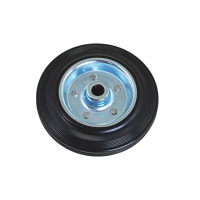 Roues à roulettes en caoutchouc à roulement à aiguilles à noyau d'acier 200/50-100, haute capacité de charge, sans frein ni filetage, directement de l'usine