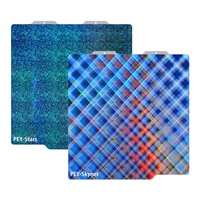Pelat Cetak 3D OEM PEI Baru PEF-Flake+H1H-Phantom, Aksesoris Pencetakan 3D, Lembaran Tekstur Halus, Ukuran 184x184mm A1 Mini, Mudah Digunakan