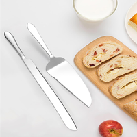 Ensemble couteau et spatule à gâteau en acier inoxydable, manche long, coupe-dessert, spatule à pizza, couteau à pain pour mariage, anniversaire, pâtisserie