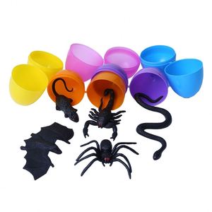 Œufs colorés ouvrables de 6 cm pour enfants, assortiment pour la chasse aux œufs, remplissage de friandises, fournitures pour fêtes de Pâques - Product Image 1