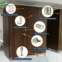 Partisi Toilet Tahan Air Bersertifikasi CE Modern dengan Indikator Lampu LED, Desain Ramah Lingkungan Tahan Benturan, Garansi 3 Tahun