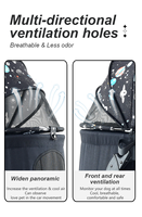 Poussette pour chien de luxe multifonction pliable bidirectionnelle, cadre en acier, tissu Oxford 300D, pliage en un clic pour le voyage - Vente en gros usine