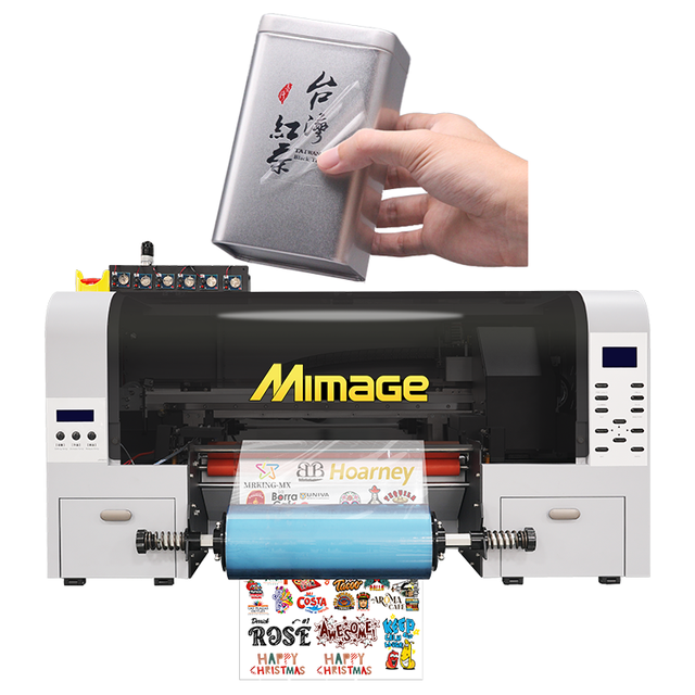 Small UV DTF Roller Sticker Printer for Any Irregularly Shaped Cup Bottle With UV DTF Printer PVC Film Transfer