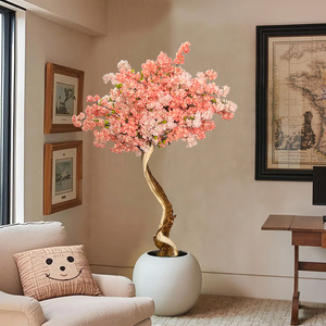 Árbol de bonsái de flor de <span class=keywords><strong>cerezo</strong></span> artificial, árboles bonsái artificiales grandes de imitación para exteriores, árbol bonsái de <span class=keywords><strong>sakura</strong></span> a la venta - Product Image 4