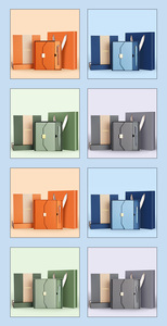 Venta al por mayor de regalos de negocios personalizados Set pluma 6 anillos cuadernos A5 Pu cuero planificador carpeta diario con logotipo - Product Image 6