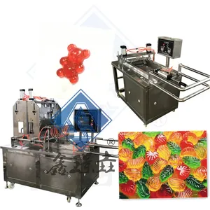 Candy Making Machine Gummy Bear Quadrado Automático Faça Bear Gummy Factory Line