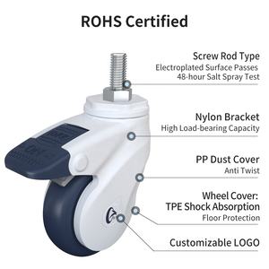 <span class=keywords><strong>Ruedas</strong></span> de Repuesto para <span class=keywords><strong>Cuna</strong></span> con Freno, Silenciosas, de 3, 4 y 5 Pulgadas, con Certificación RoHS e ISO, para Muebles y Camas de Bebé - Product Image 4