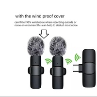 Microphone sans fil K9 Type C Mini pour enregistrement audio et vidéo sur téléphone, ordinateur portable, ordinateur, caméra, microphone à condensateur