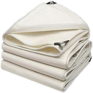 1000GSM Blanc Bâche Toile Robuste PVC Étanche Bâche Extérieur Toile Bâche <span class=keywords><strong>pour</strong></span> Voiture Bateau Camping <span class=keywords><strong>Bois</strong></span> <span class=keywords><strong>de</strong></span> <span class=keywords><strong>Chauffage</strong></span> Woodpile - Product Image 1