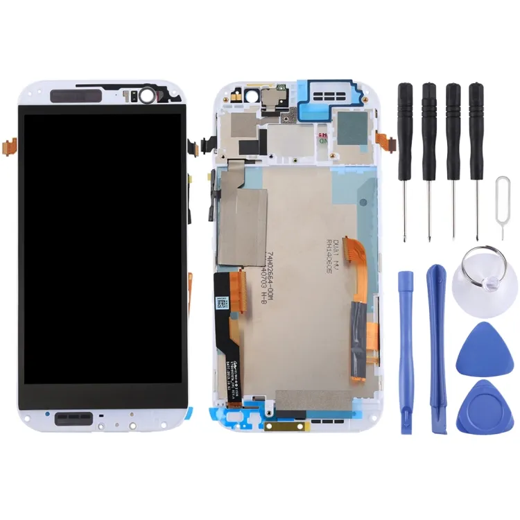 Pantalla táctil Lcd para HTC One M8, digitalizador Lcd Dual SIM, montaje completo con marco