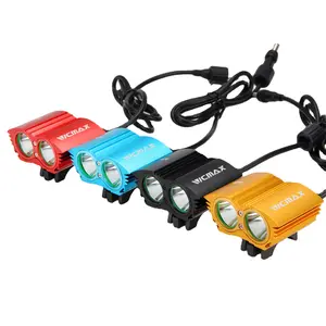 防水USB自行车灯8000LM 2 X T6发光二极管自行车前灯自行车双灯