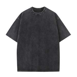 ผู้ผลิต OEM เสื้อยืดโอเวอร์ไซส์ผ้าฝ้าย 100% 180GSM แบบสั่งทำ |   เสื้อยืดวินเทจแบบเรียบสำหรับแบรนด์ส่วนตัว - Product Image 1