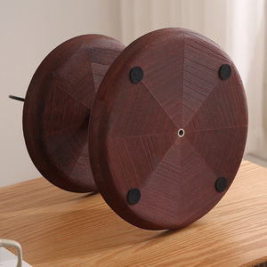 Solid Wood Double Layer Dessert <b>Plate</b> <b>Rack</b> For Home Living Room And Hotel Use With Handle - Product Image 3