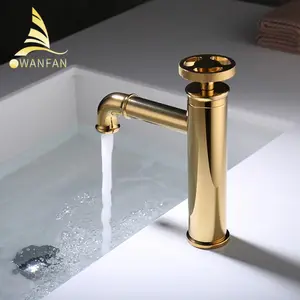 Luxury Toilet Basin Faucets Solid Brass Vanity Water Tap Washbasin Faucet Bathroom Sink Faucets Hot And Cold Water Mixers Tap