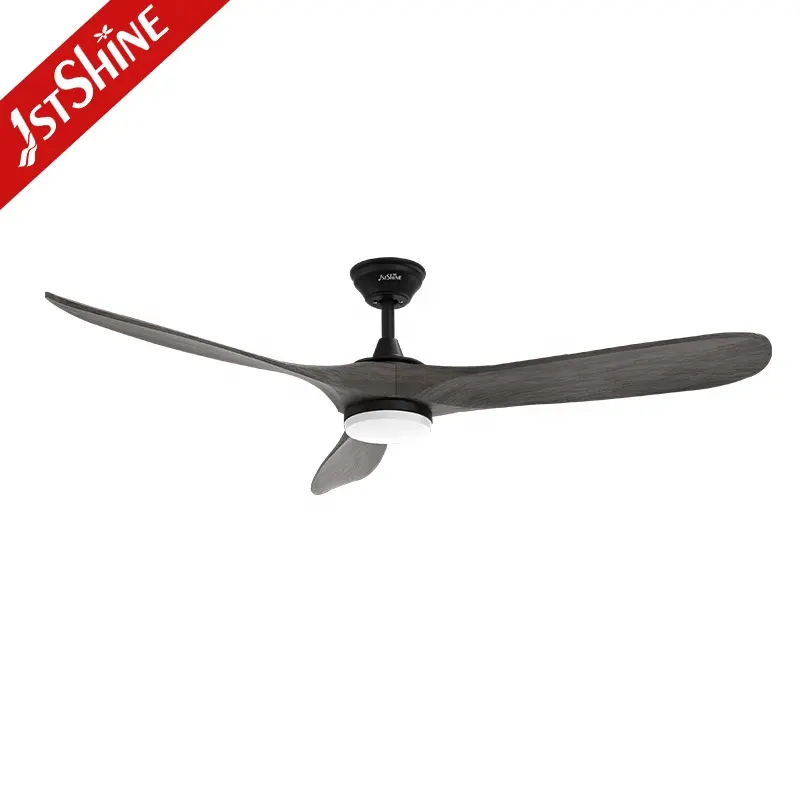 1stshine Led Ceiling Fan Manufacturer OEM 3 Wooden Blades LED Ceiling Fan With Light