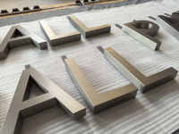 Letras Profesionales Personalizadas de Doble Cara en Acero Inoxidable 304, Acabado Mate Antihuellas, Letrero Soldado con Precisión para Tiendas