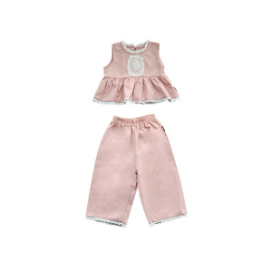 Vêtements pour filles de <span class=keywords><strong>4</strong></span> <span class=keywords><strong>ans</strong></span>, ensembles de vêtements pour tout-petits, vêtements pour petites filles, vente en gros de coton d'été, style halter - Product Image 2