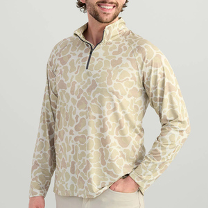 Longsleeve mặt trời với cao VIS mặt trời Wicking Chất lượng cao màu đỏ cá sữa lụa tùy chỉnh SPF50 ngư dân câu cá Áo sơ mi - Product Image 1