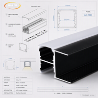 Profilé LED en alliage d'aluminium anodisé AL6063-T5, encastré/en saillie, pour éclairage linéaire intérieur, garantie 3 ans, personnalisable