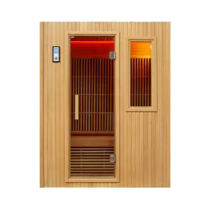 MEXDA ev kullanımı mika ısıtma kurulu kırmızı sedir ahşap kuru buhar 2 kişi kuru kızılötesi Sauna WS-1603SR