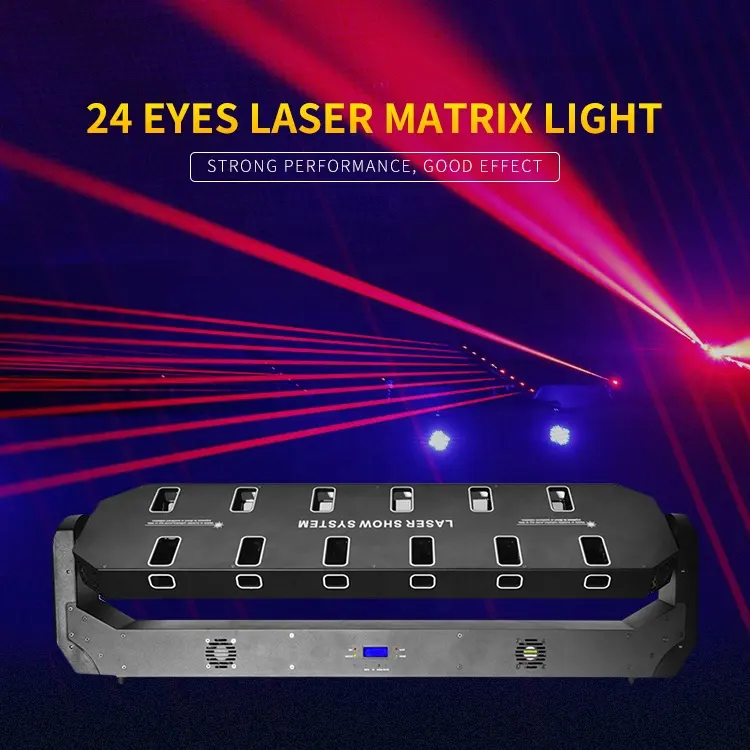 New Arrivals Dj Light Disco Lighting Dmx Control 24 holes Moving Heads Laser Scan Led Matrix Light