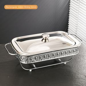 Bai qiao שף מלבני אוכל זהוב כיריים אלכוהול סיר יבש 1.5l קיבולת אנרגיה ברמה יעילה 6-8 שעות - Product Image 5