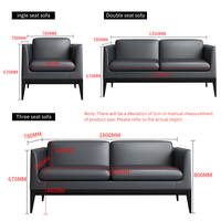 Ensemble de canapés de réception modulaires extensibles SF-18 en cuir PU, fabriqués en Chine, pour la maison, le bureau, l'hôtel et l'école