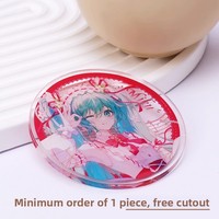 Sous-verres créatifs en acrylique style dessin animé en gros ; Sous-verres de bureau résistants à la chaleur inspirés d'Instagram pour tables à manger à domicile