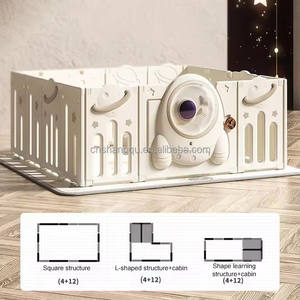 VSUCH Jouet Mini Cabana Clôture pour bébé Toddler Yard Cubby <span class=keywords><strong>Jeu</strong></span> <span class=keywords><strong>de</strong></span> <span class=keywords><strong>rôle</strong></span> pour enfants Tente Maison Playhouse Playpen avec toboggan et maison - Product Image 6